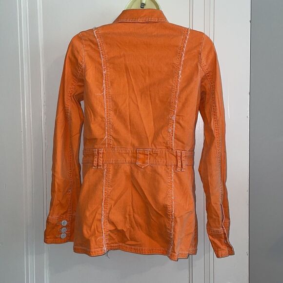 Christopher Blue orange denim look jacket - Picture 6 of 12